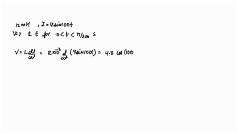 Solved The Voltage Across A Mathrm H Inductance Is Shown In Figure