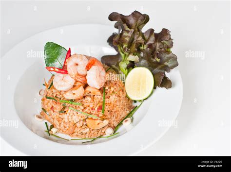 Fried Rice With Chili And Prawns Khao Pad Tom Yum Kung Thai Spicy