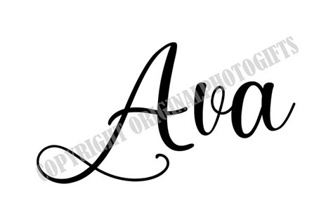 Ava Svg Names Svg Beautiful Baby Names Svg Baby Infant Name Etsy