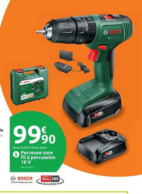 Offre Perceuse Sans Fil Percussion V Bosch Chez Mr Bricolage