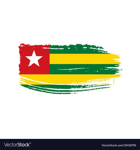 Togo flag Royalty Free Vector Image - VectorStock