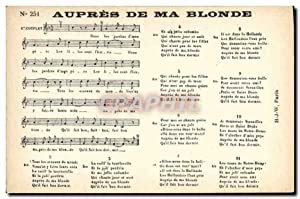 Carte Postale Ancienne Aupres De Ma Blonde Manuscript Paper Collectible Cpaphil