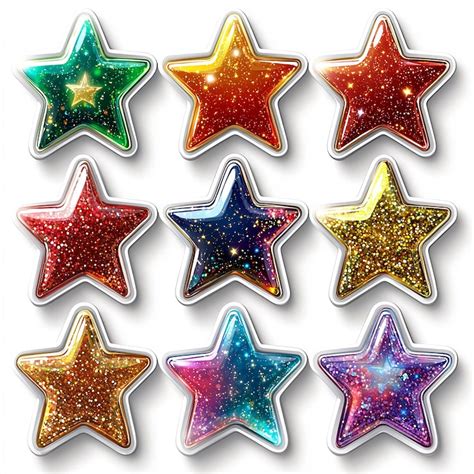 glitter star sticker images    freepik