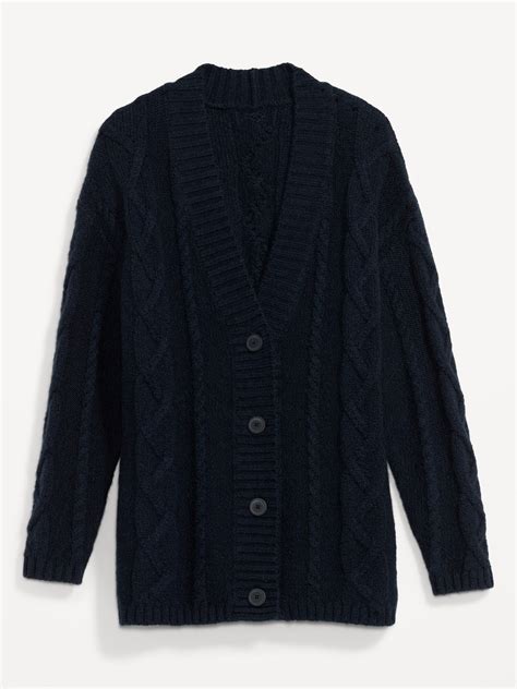 Oversized Chunky Cable Knit Cardigan Sweater For Women Old Navy