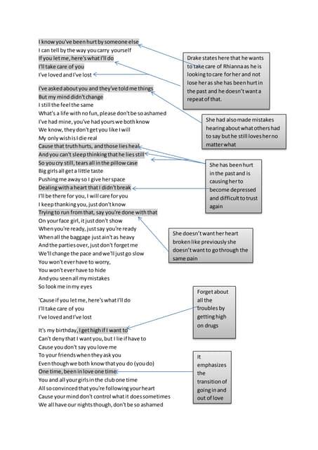 Drake take care lyrics analysis | PDF