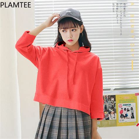 Plamtee New Autumn Winter Women Hoodies Sweatshirts Solid Color All