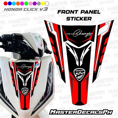 Honda Click V Front Panel Sticker Waterproof Laminated Shopee