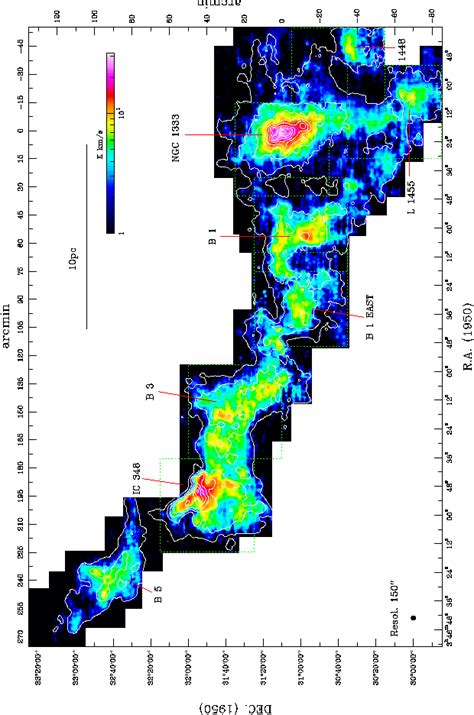 The Perseus Molecular Cloud Complex Kosma Maps Of Integrated