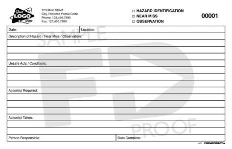 Hazard Id Near Miss Observation Hid3 Custom Form Forms Direct
