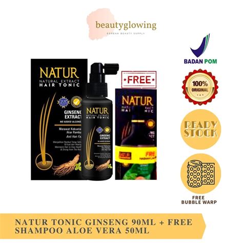 Jual Natur Tonic Ginseng Ml Free Shampoo Aloe Vera Ml Shampoo