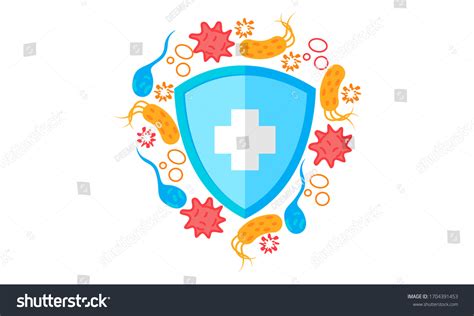 Immune System Concept Hygienic Medical Blue Stock Vector Royalty Free