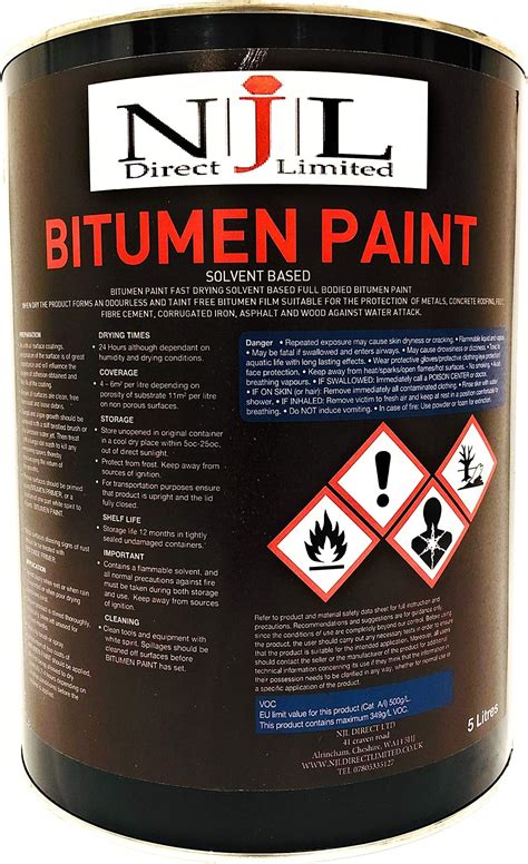 Everbuild Black Jack 901 Bitumen Paint Solvent Based Black 5