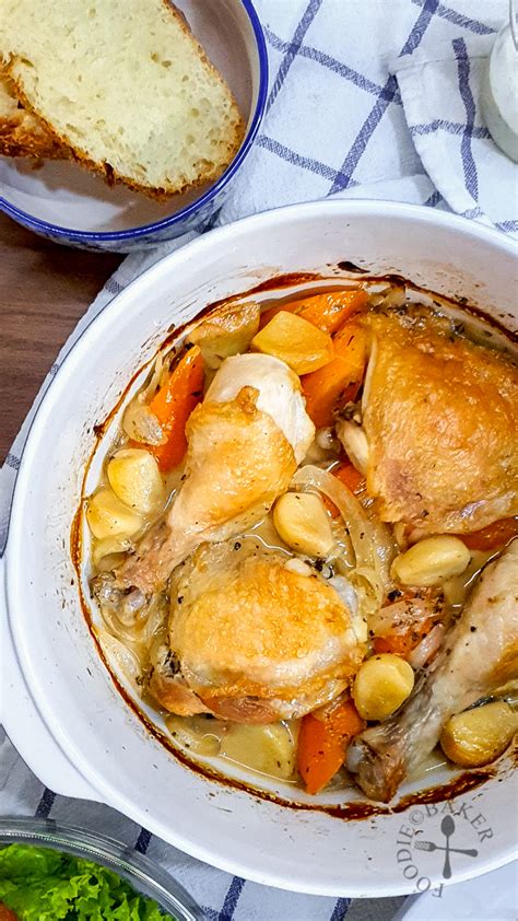 Chicken With Forty Cloves Of Garlic For Two People