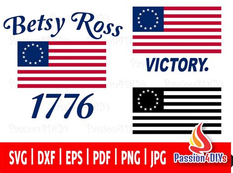 Betsy Ross Flag Svg 1776 13 Stars States Flag 4th Of July Etsy