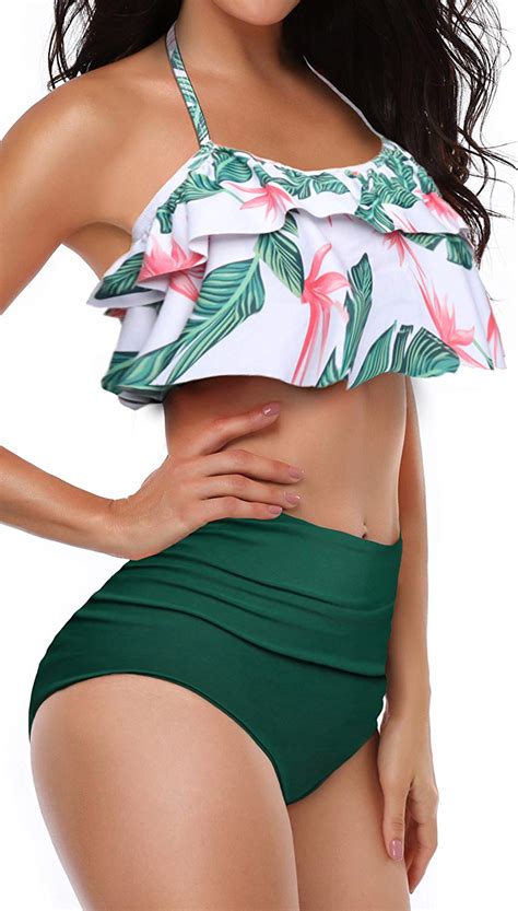 Trendy Two Piece Swimsuit Fabulous Women S High Waist Bikini