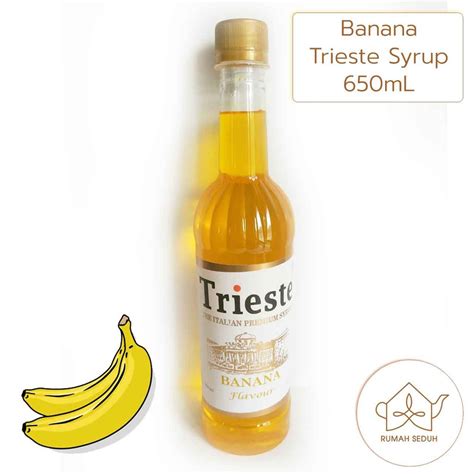 Jual 650 ML Sirup Pisang Trieste Banana Syrup Sirop Pisang Strop