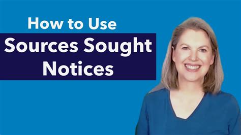 How To Use Sources Sought Notices To Win New Customers Youtube