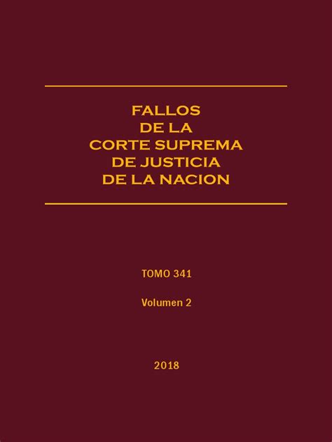 Fallos De La Corte Suprema Tomo 2 Pdf Sentencia Ley Debido Al