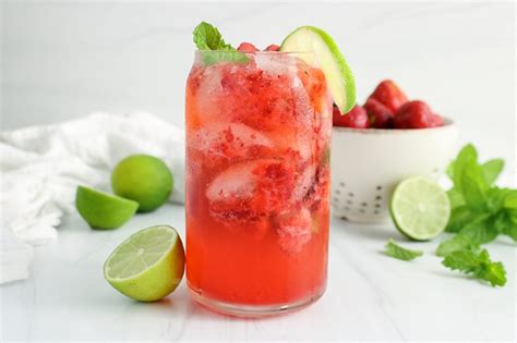 Virgin Strawberry Mojito Mocktail Plant Based Jess