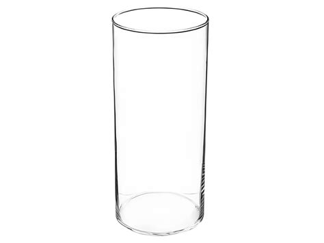 Vase Cylindrique En Verre 30cm Transparent