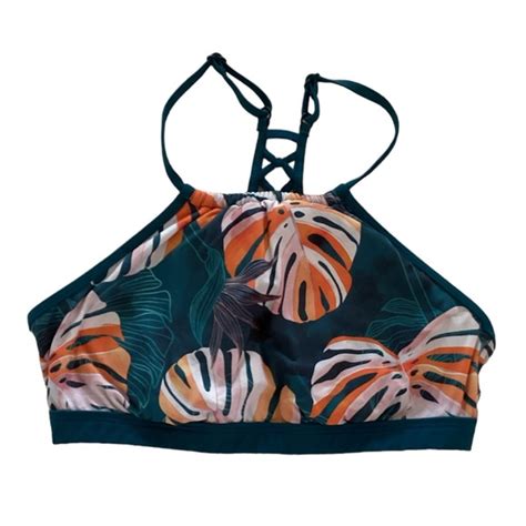 Title Nine Swim Title Nine Swim Top Bikini Medium Caged Back High
