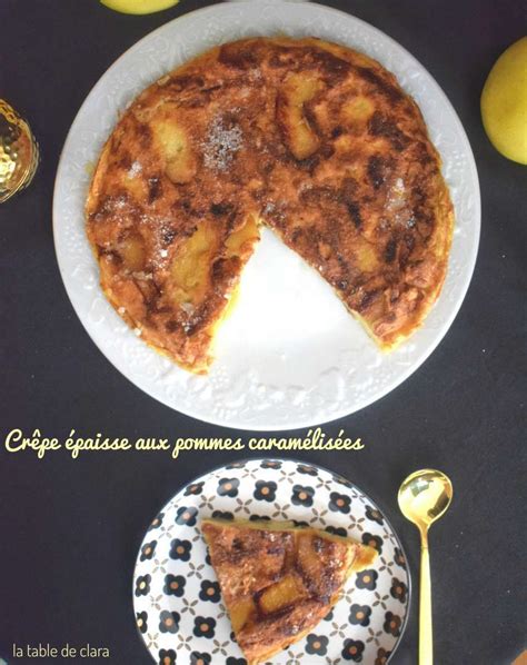 Crêpe épaisse aux pommes caramélisées ou matefaim Recette Ptitchef