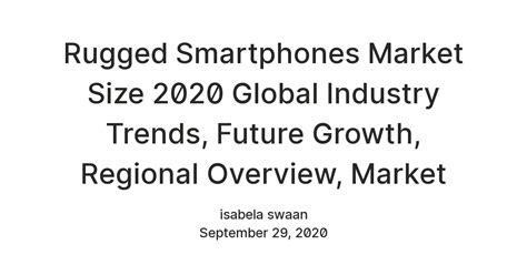 Rugged Smartphones Market Size 2020 Global Industry Trends Future