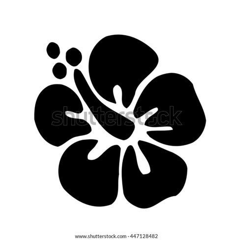 Illustration Hibiscus Flower Stock Vector Royalty Free 447128482