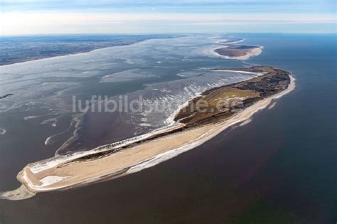 Luftaufnahme Wangerooge Winterluftbild Wattenmeer der Nordsee Küste