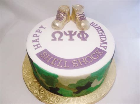 Made Fresh Daily Omega Psi Phi Army Officer Cake