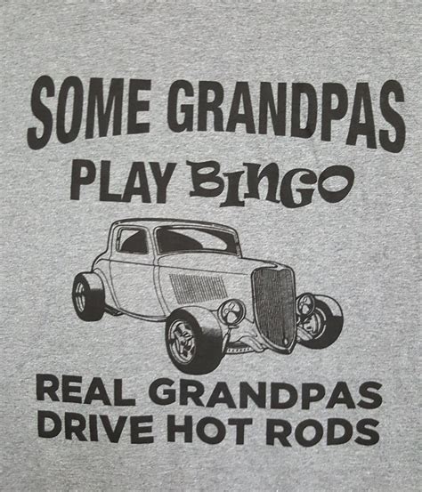 Hot Rod Grandpa Bingo T Shirt Hotrod Etsy
