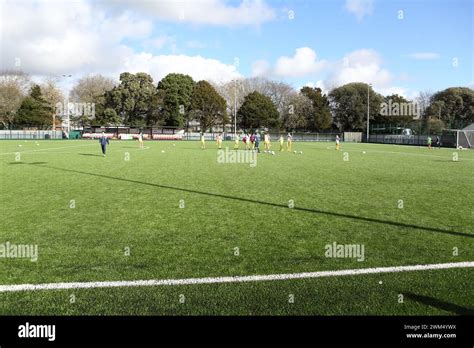 New 4g Football Pitch Oaklands Park Chichester City Fc Stock Photo