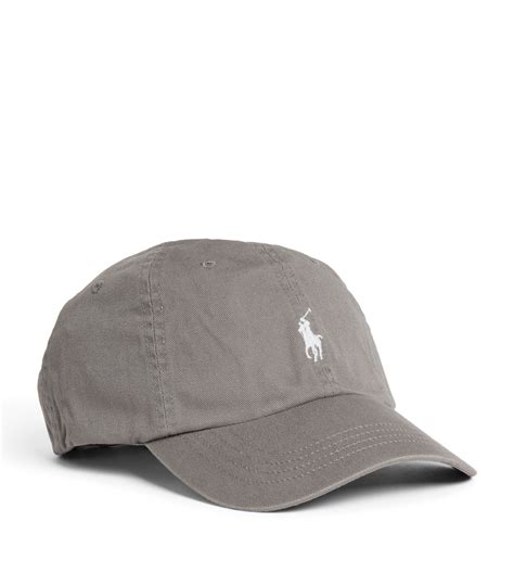 Mens Polo Ralph Lauren Grey Polo Pony Baseball Cap Harrods Us