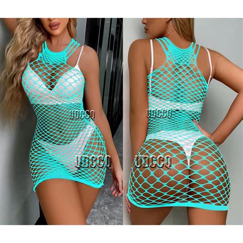 Hot Sexy Fishnet Lingerie Sheer Babydoll Underwear Chemises Bodysuit Nightdress Catsuit Pajamas