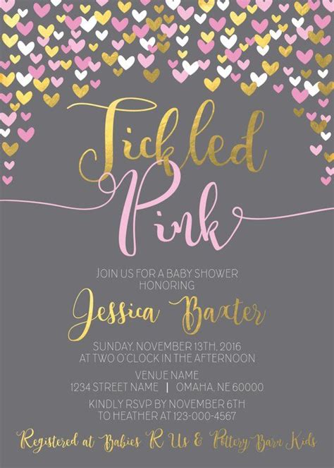 This Item Is Unavailable Etsy Tickled Pink Baby Shower Invitations