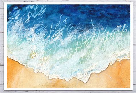 Seascape Hand Painted Watercolor