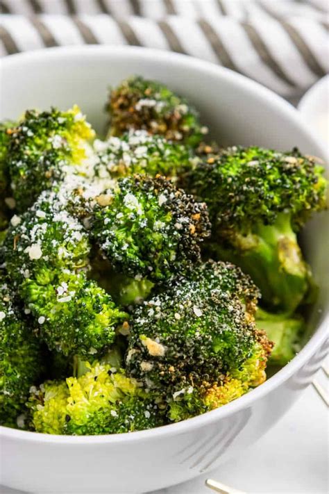 Crispy Parmesan Air Fryer Broccoli Lemons And Zest