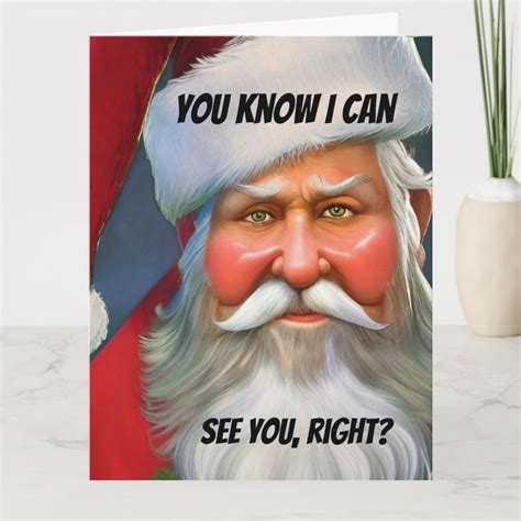 Christmas Funny Novelty I Can See You Stop That Card Zazzle In 2023 Holiday Design Card