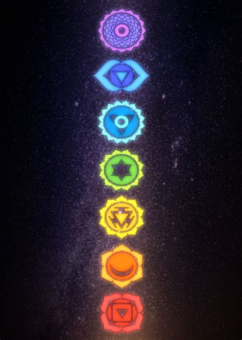 7 Chakras Poster By MCAshe Art Displate Chakra Art Witchy