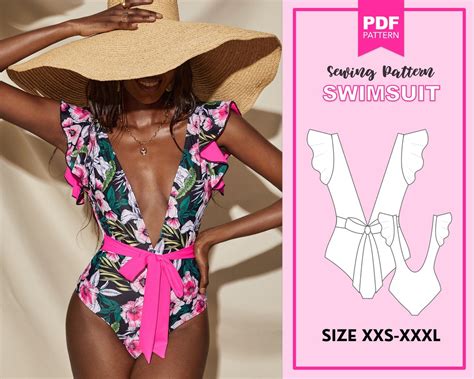 Swimsuit Pattern Digital Pattern Bikini Pattern Women Swimsuit Pattern Sewing Pattern For Women