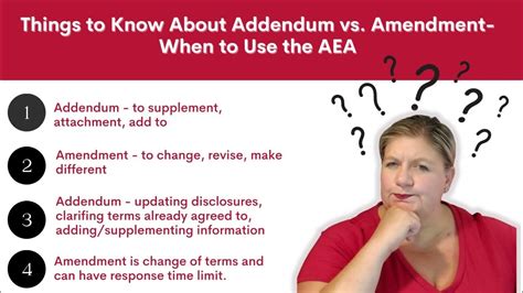 Addendum Vs Amendment When Do You Use The Aea San Diego Real