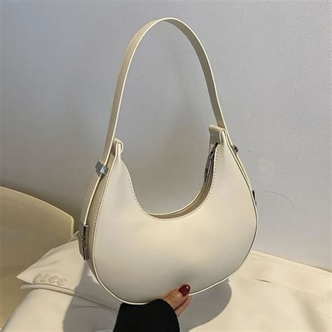 Bolso Hobo Minimalista Para Mujer Elegante Bolso De Hombro De Color