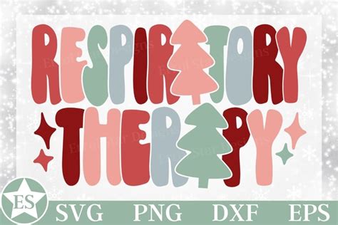 Christmas Respiratory Therapy SVG Holiday RT PNG Design