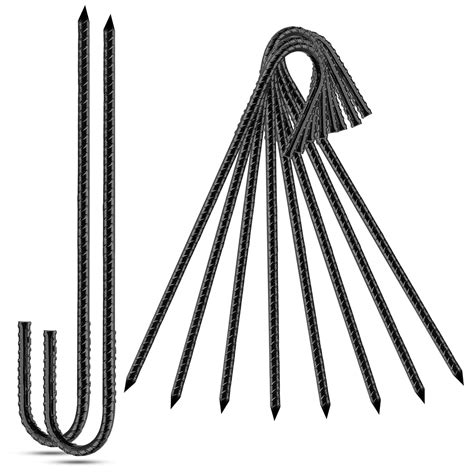 Buy Apochon Inch Galvanized Rebar Tent Stakes J Hook Pcs Chain