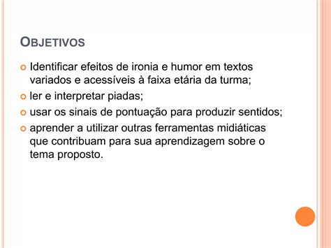 Ironia E Humor Em Textos Variados 2 Ppt