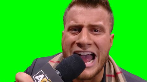 MJF screaming "MID!" - AEW meme (Green Screen) – CreatorSet