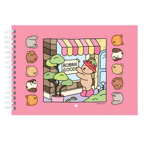 Bobbie Goods Livro Rosa - Livro Colorir Bobbie Goods Rosa 25 Páginas 180g Capa Dura Super Fofo ...