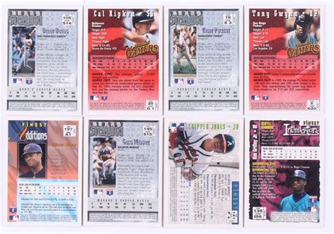 Complete Set Of Finest Baseball Cards With Barry Bonds