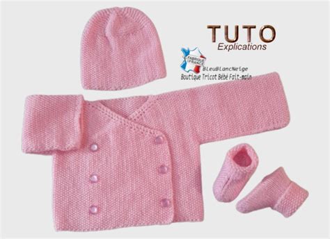 TUTO tricot bébé tutoriel Patron layette bb à tricoter pdf