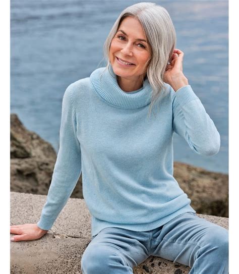 Pale Blue Merino Cashmere Cashmere And Merino Long Sleeve